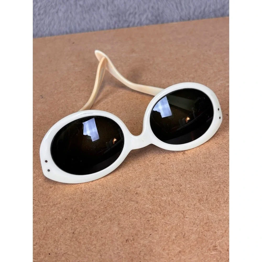 Rare‎ Vintage Ray-Ban B&L Bewitching Sunglasses Cream Mod 1960s Oval Frames Only
